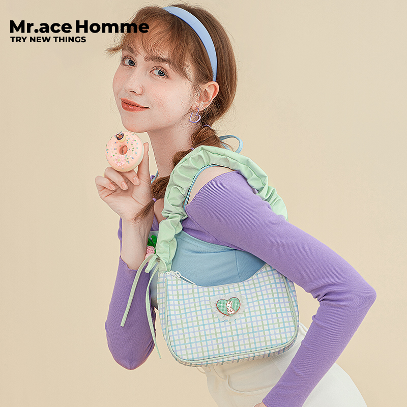 Mr. ace Homme Túi Xách Đeo Một Vai Dạng Thanh Kẹp Hình Thỏ Tình Yêu Mùa Hè Cho Nữ