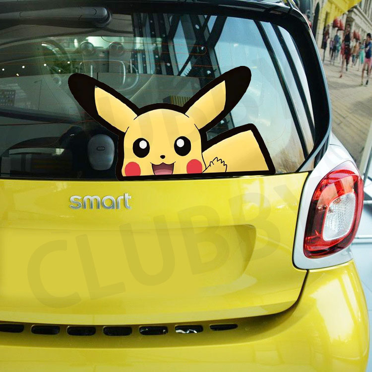 Pokemon Dán Xe Cute Pikachu Eevee phản quang chống thấm nước sticker trang trí xe máy Miếng Dán Trang Trí Kính Chắn Gió Thân Xe