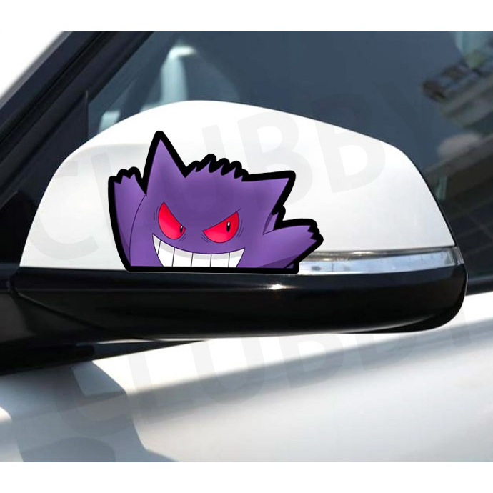 Pokemon Dán Xe Cute Pikachu Eevee phản quang chống thấm nước sticker trang trí xe máy Miếng Dán Trang Trí Kính Chắn Gió Thân Xe