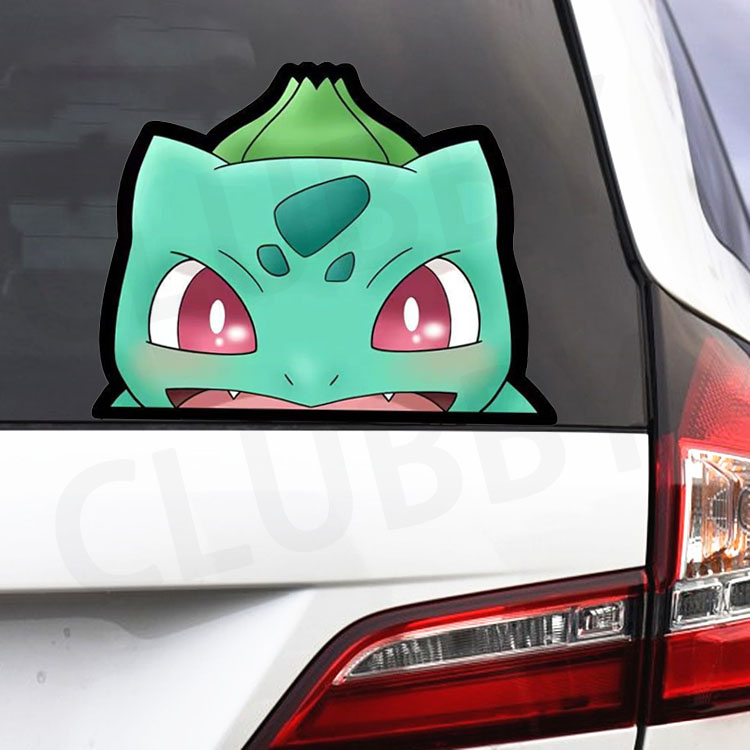Pokemon Dán Xe Cute Pikachu Eevee phản quang chống thấm nước sticker trang trí xe máy Miếng Dán Trang Trí Kính Chắn Gió Thân Xe