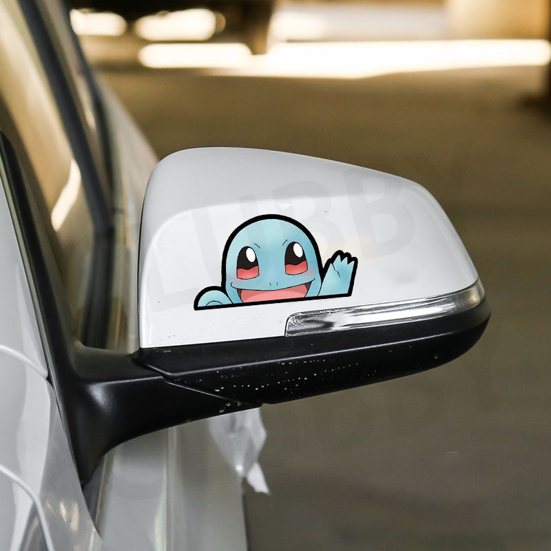 Pokemon Dán Xe Cute Pikachu Eevee phản quang chống thấm nước sticker trang trí xe máy Miếng Dán Trang Trí Kính Chắn Gió Thân Xe