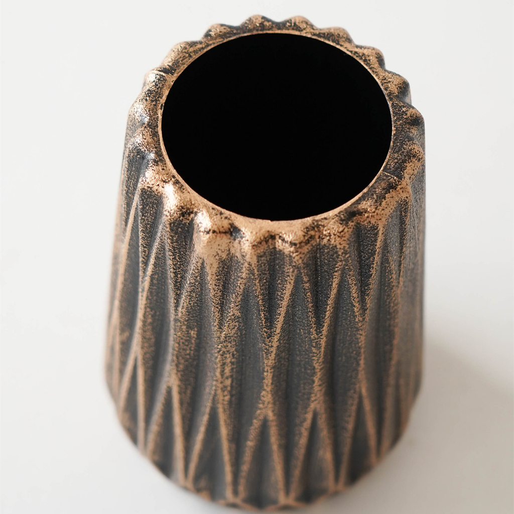 Bình Hoa Bằng Nhựa Giả Gốm Sứ Màu Vàng Đen Hình Thang Phong Cách Bắc Âu Trang Trí Nhà Cửa / Tiệc Cưới