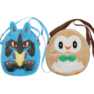 Balo đi học hình pokemon lucario rowlet nhồi bông 25cm sức chứa lớn cho bé