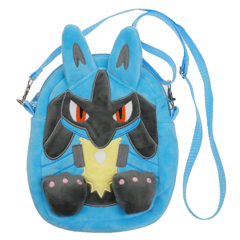 Balo Đi Học Hình Pokemon Lucario Rowlet Nhồi Bông 25cm Sức Chứa Lớn Cho Bé
