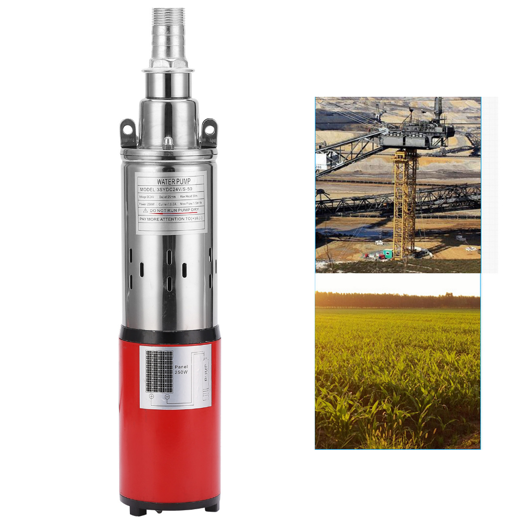 Máy bơm năng lượng mặt trời Máy bơm trục vít DC nâng cao DC24V