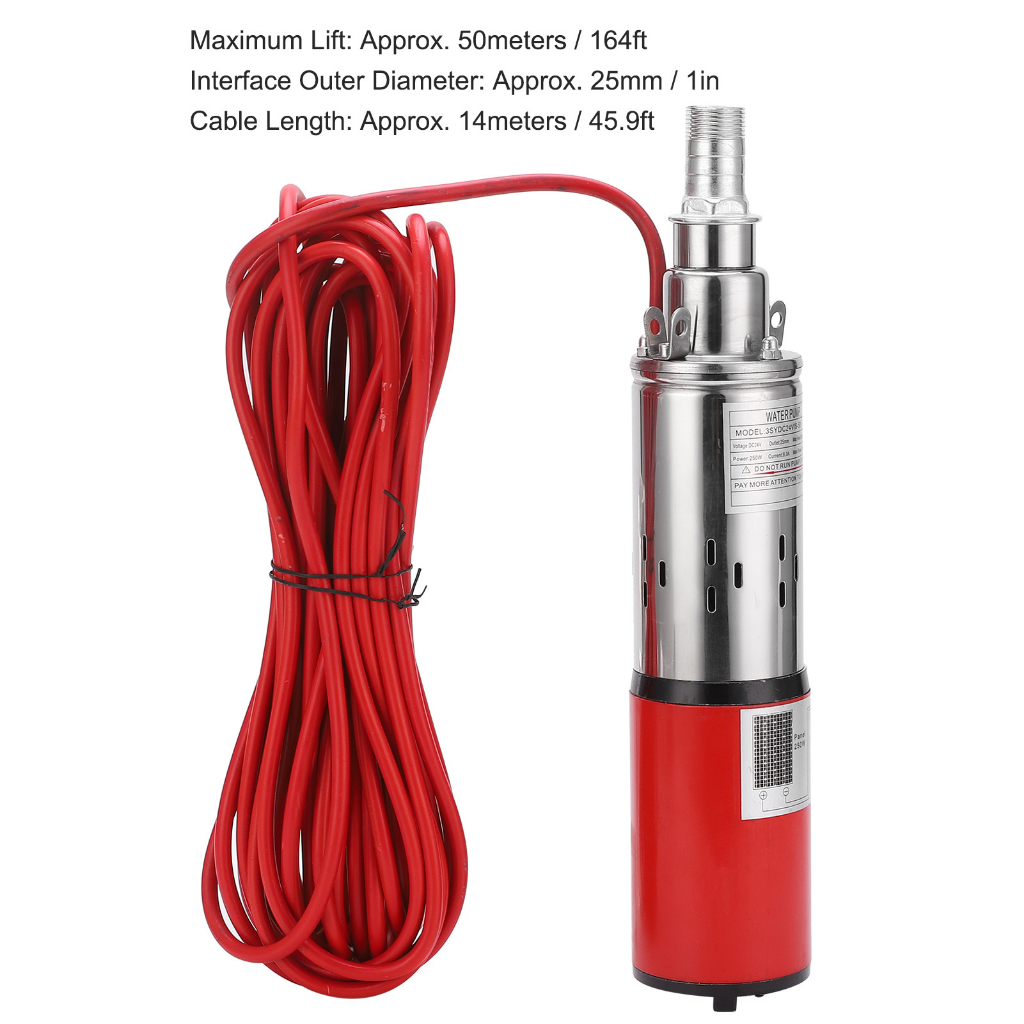 Máy bơm năng lượng mặt trời Máy bơm trục vít DC nâng cao DC24V