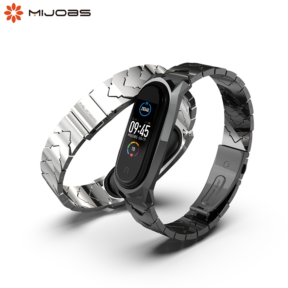 Dây Đeo Thay Thế Bằng Thép Không Gỉ Cho Xiaomi Mi Band 6 / 5 / 4 / 3 Mi Band 6 Correa NFC