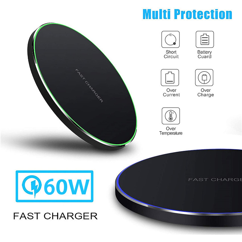 Đế Sạc Nhanh Không Dây 60W Cho iPhone 14 13 12 11 Pro Max X Samsung Xiaomi