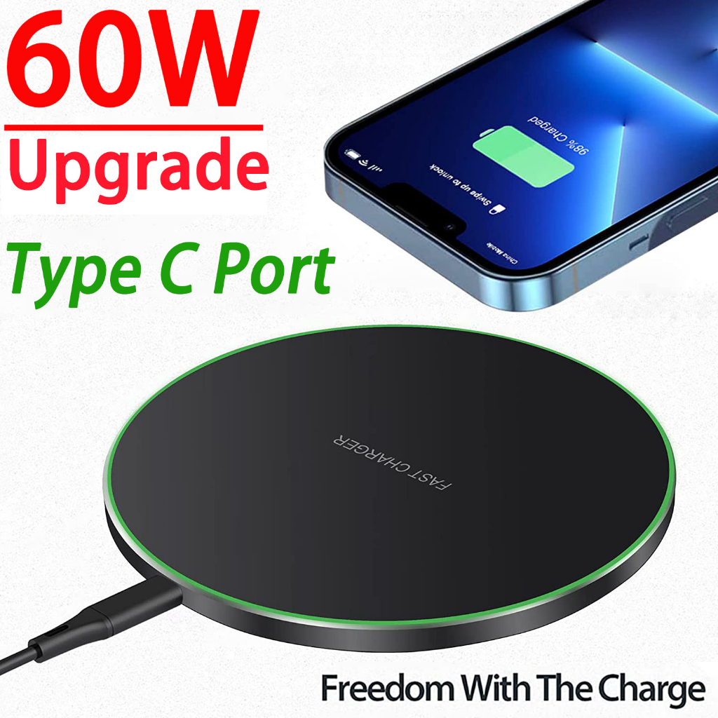 Đế Sạc Nhanh Không Dây 60W Cho iPhone 14 13 12 11 Pro Max X Samsung Xiaomi