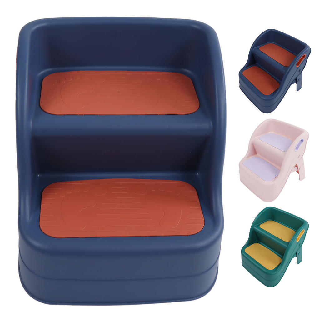 TinyLand Trẻ Em 2 Bước Phân Bô Huấn Luyện Làm Dày Chống Trơn Trượt Gấp Gọn Đế Ổn Định Nhẹ Bệ Để Chân cmman