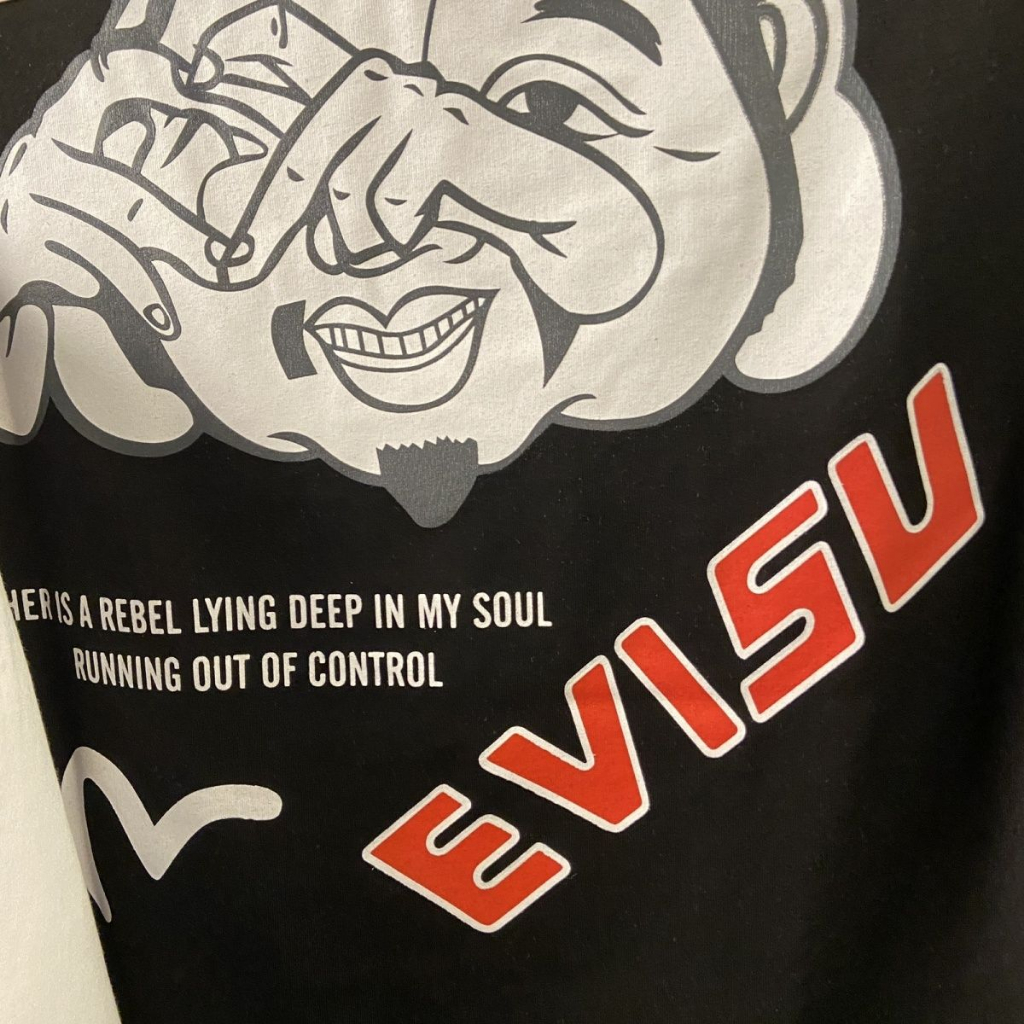 Áo Thun cotton Ngắn Tay In Hình Phật Evisu Thời Trang Mùa Hè Cho Nam Và Nữ xs-3xl