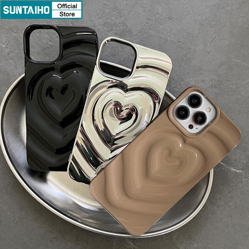 Suntaiho Ốp lưng ốp iphone Ốp Điện Thoại Chống Sốc Chống Trượt Họa Tiết Trái Tim Cho Iphone 11 14 Pro Max 12 13Promax