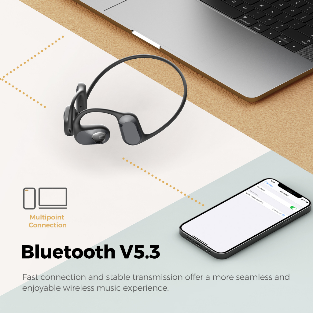 Tai nghe thể thao nhét tai bluetooth 5.3 SOUNDPEATS trình điều khiển 16,2 mm thời gian chơi 14 giờ