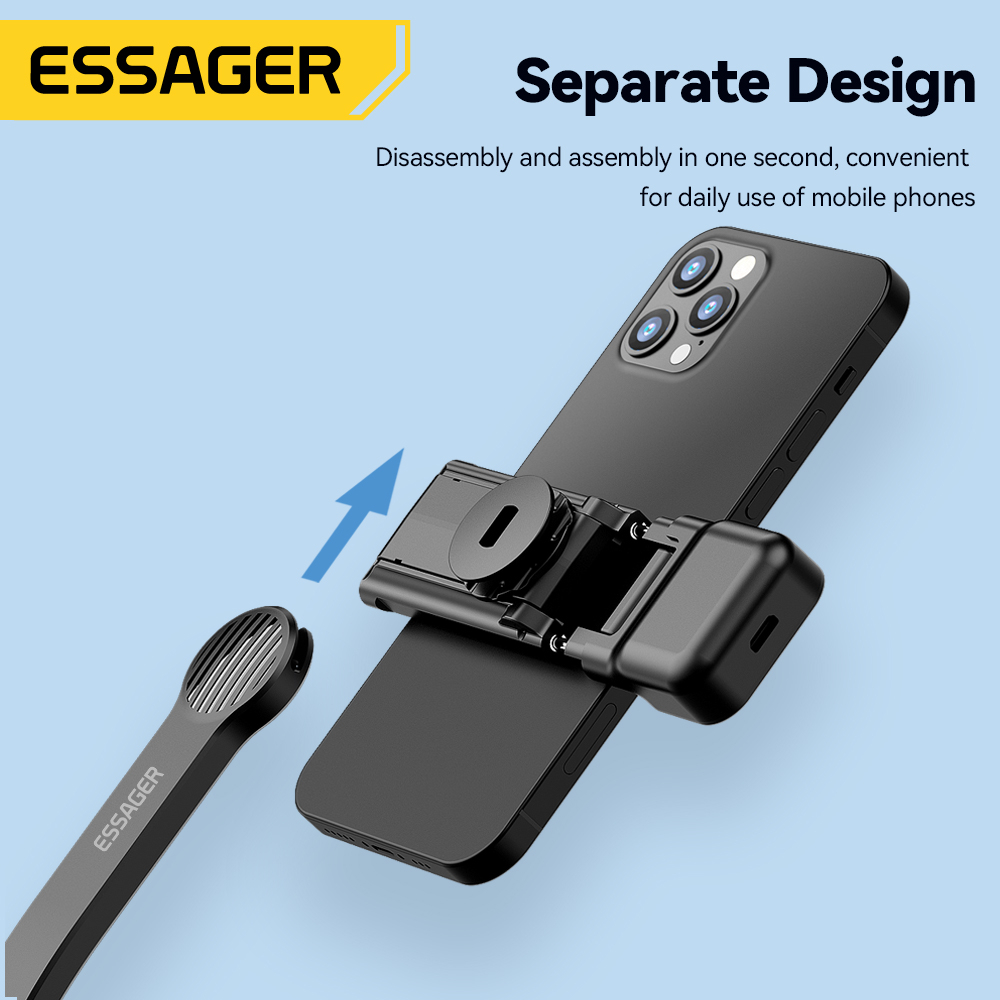 Essager Gậy Selfie Bluetooth Không Dây  Gậy Chụp Hình Cầm Tay Có Thể Gập Lại Di Động Với Đèn Lấp Đầy Đèn Điện Thoại Cho Điện Thoại Android iPhone