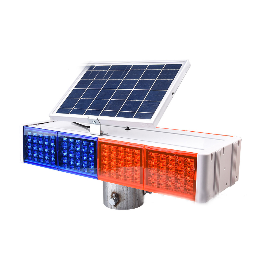 Đèn LED nhấp nháy năng lượng mặt trời cảnh báo màu xanh đỏ cho an toàn giao thông tín hiệu xây dựng