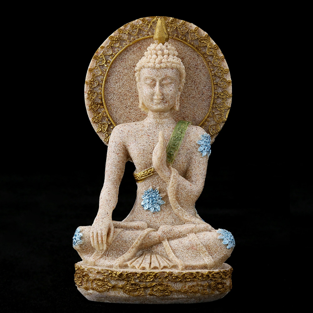 Tượng Phật bằng đá sa thạch phong thủy 6*4*12cm Trang trí nhà cửa khách sạn Món quà trang