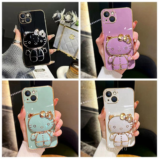 ốp lưng Redmi Note  8 Note 9 4G 8A 9C 10A Note 10 Pro Thẳng biên giới ngã xoay trang điểm gương phim hoạt hình mèo đứng trường hợp điện thoại