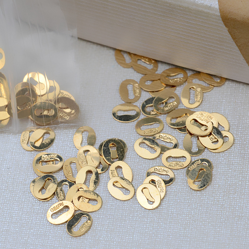 Miếng ne : chất liệu phụ kiện : vàng 18k : 750 bảng tên hình bầu dục mảnh vòng cổ tấm thép con dấu