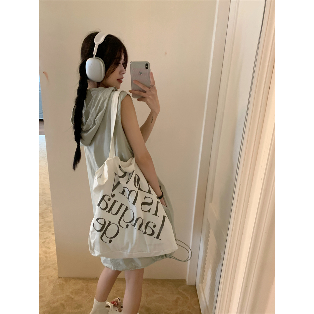 Đầm không tay dài vừa có nón thời trang mùa hè thoải mái xinh xắn cho nữ