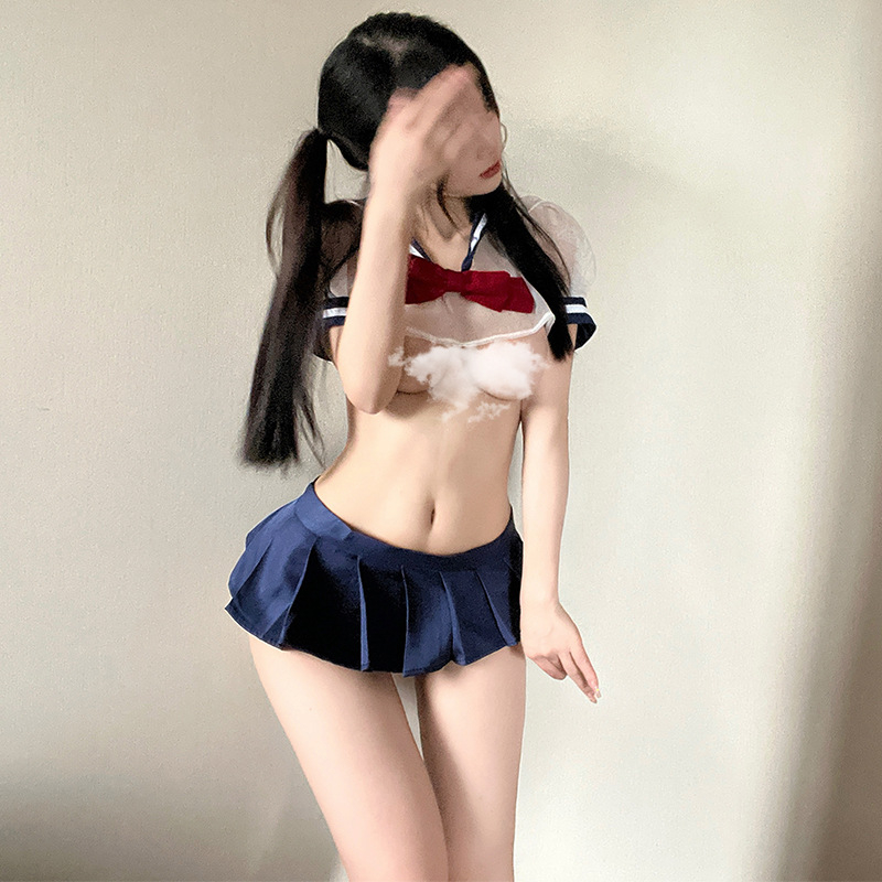 Sexy Underwear Quần áo sinh viên Sexy jk Đồng phục phù hợp với váy ngắn xếp li cosplay