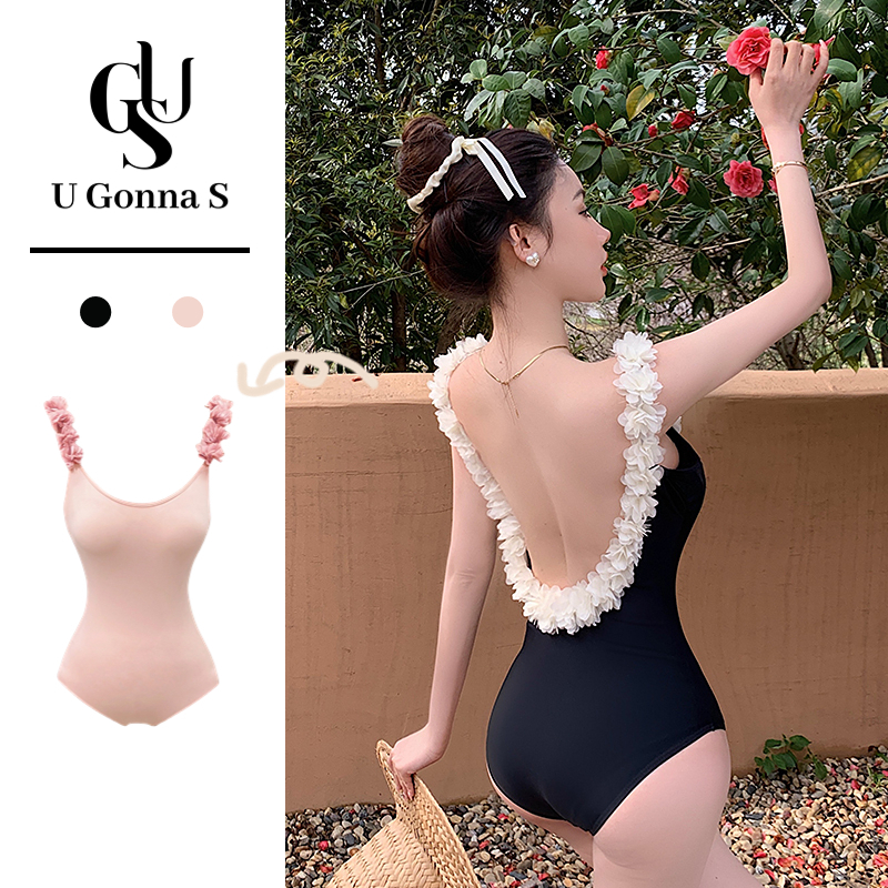 Bộ Đồ Bơi Bikini 2 Mảnh Có Đệm Ngực Màu Trơn Thời Trang Hàn Quốc 2023