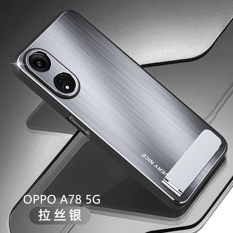 Ốp Lưng OPPO A78 5G Cho OPPO A78 5G [Ốp Lưng Điện Thoại Chống Sốc Hợp Kim Nhôm + TPU + PC Chải Kỹ]