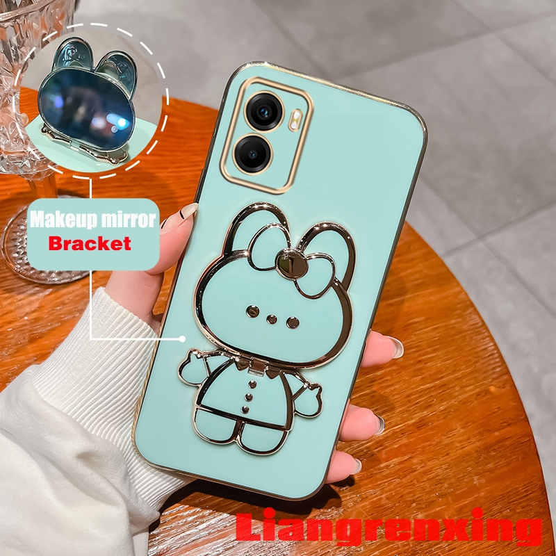 Ốp lưng VIVO Y15S VIVO Y15A VIVO Y01 Ốp Điện Thoại Silicon Mềm Có Giá Đỡ Hình Thỏ Cho VIVO Y15S VIVO Y15A VIVO Y01 DDTZJ01 viền vuông cute