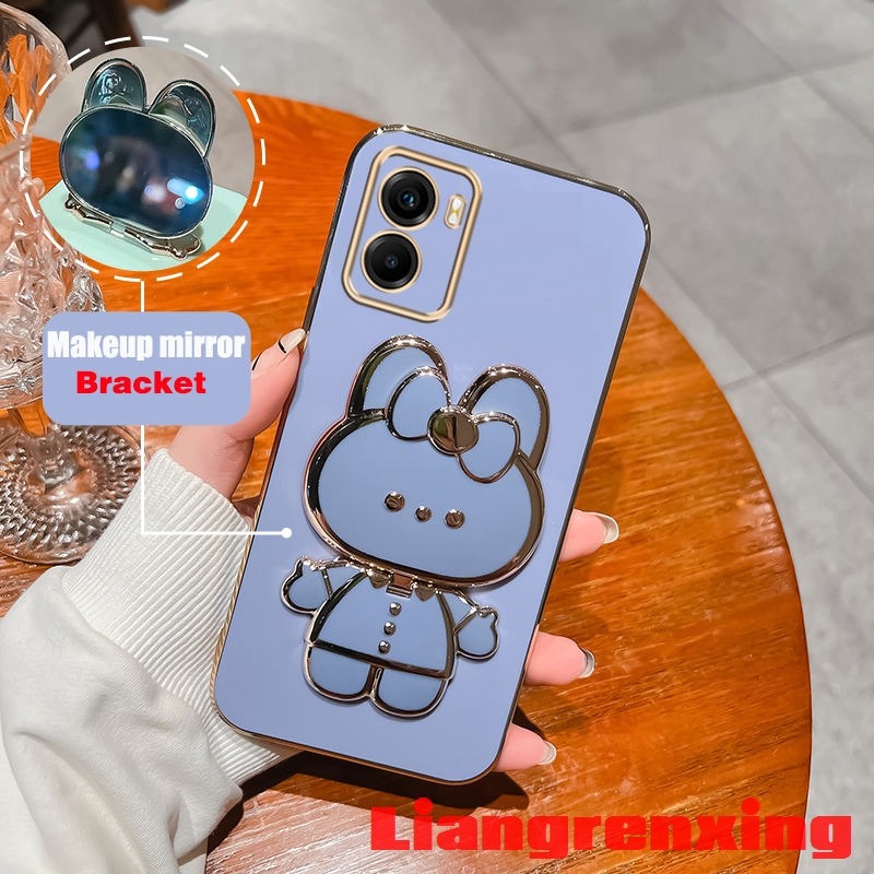Ốp lưng VIVO Y15S VIVO Y15A VIVO Y01 Ốp Điện Thoại Silicon Mềm Có Giá Đỡ Hình Thỏ Cho VIVO Y15S VIVO Y15A VIVO Y01 DDTZJ01 viền vuông cute