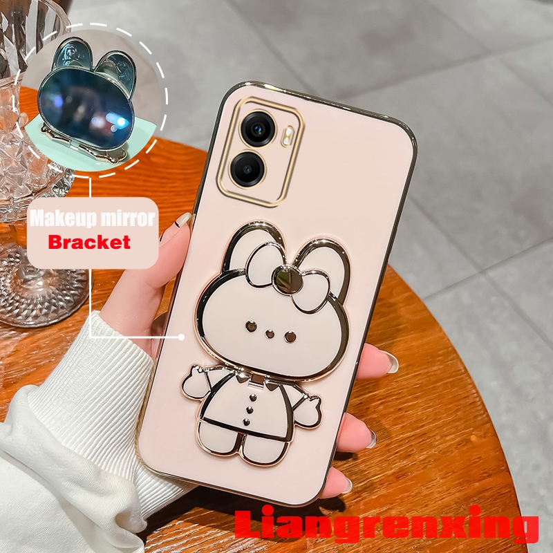 Ốp lưng VIVO Y15S VIVO Y15A VIVO Y01 Ốp Điện Thoại Silicon Mềm Có Giá Đỡ Hình Thỏ Cho VIVO Y15S VIVO Y15A VIVO Y01 DDTZJ01 viền vuông cute