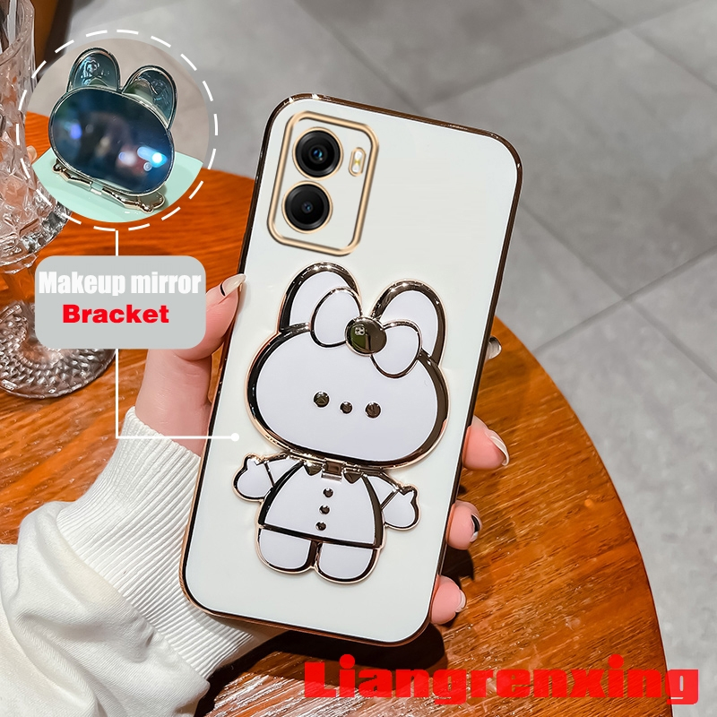 Ốp lưng VIVO Y15S VIVO Y15A VIVO Y01 Ốp Điện Thoại Silicon Mềm Có Giá Đỡ Hình Thỏ Cho VIVO Y15S VIVO Y15A VIVO Y01 DDTZJ01 viền vuông cute