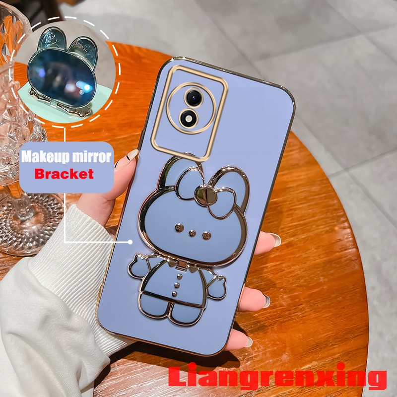 Ốp lưng vivo Y02 5G 2022 vivo y02t vivo y02a Ốp ĐiệN ThoạI HọA TiếT Thỏ Cho vivo Y02 5G 2022 vivo y02t vivo y02a DDTZJ01 viền vuông cute