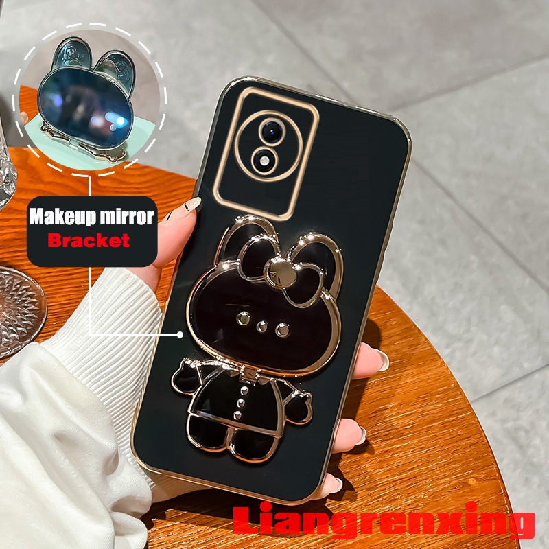 Ốp lưng vivo Y02 5G 2022 vivo y02t vivo y02a Ốp ĐiệN ThoạI HọA TiếT Thỏ Cho vivo Y02 5G 2022 vivo y02t vivo y02a DDTZJ01 viền vuông cute