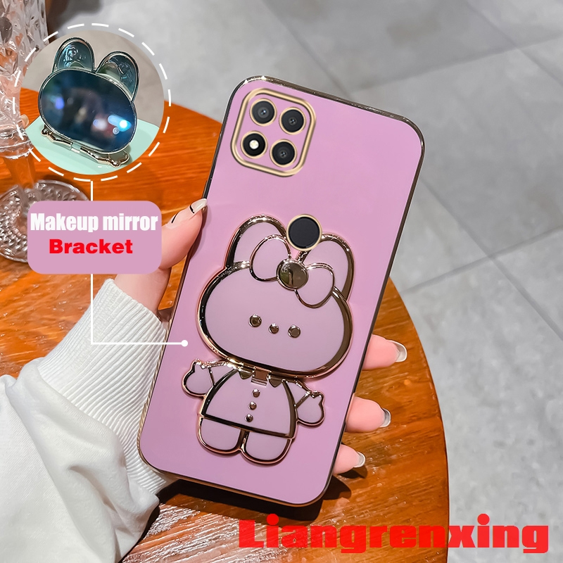 ốp lưng redmi 9c redmi 10a xiaomi redmi 9c Ốp Điện Thoại silicone Mềm Chống Sốc Mặt Gương Trang Điểm Hình Thỏ Cho redmi 9c redmi 10a xiaomi redmi 9c DDTZJ01 viền vuông cute