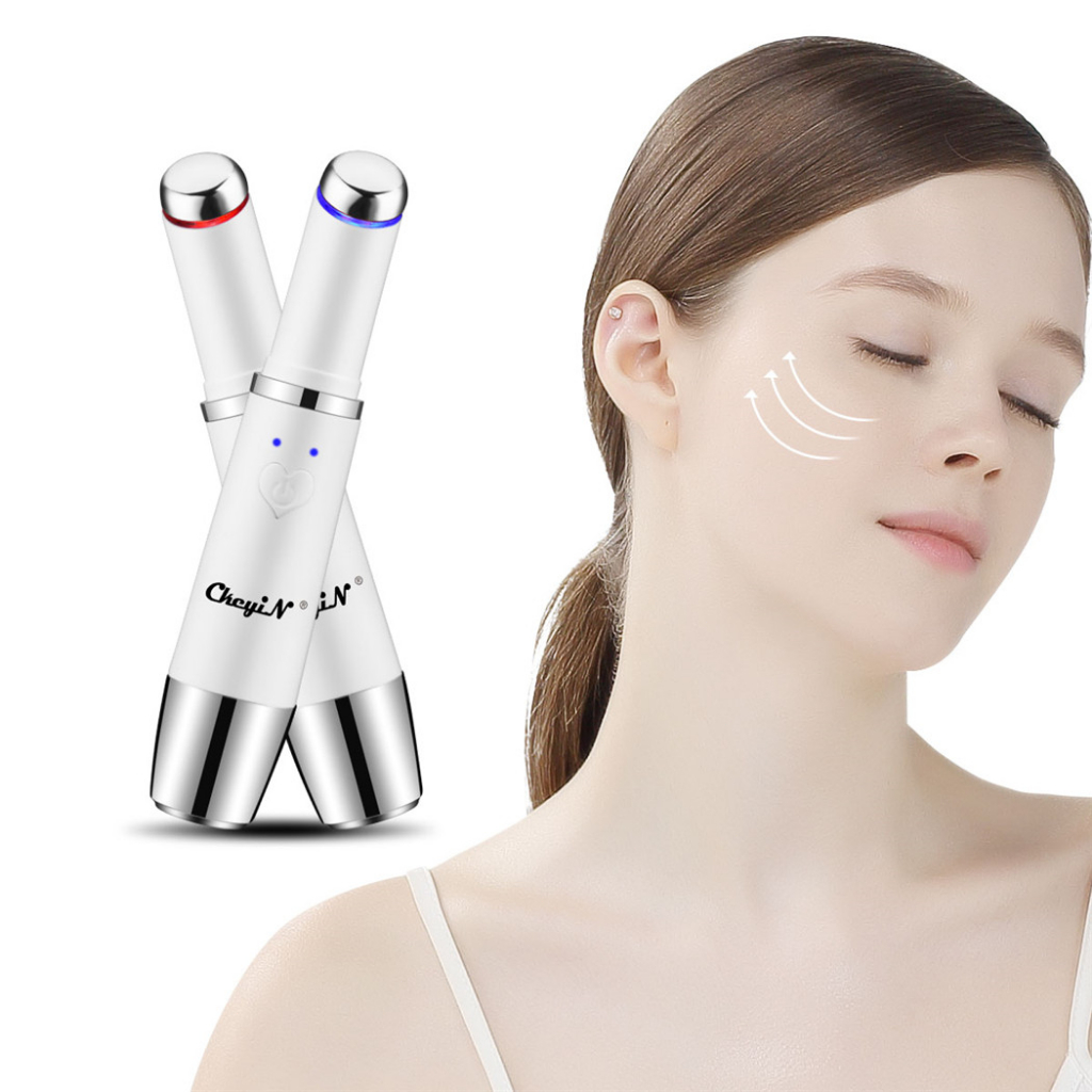 Máy mát xa mắt CKEYIN ion chiếu đèn rung sóng âm tần số cao làm đẹp da