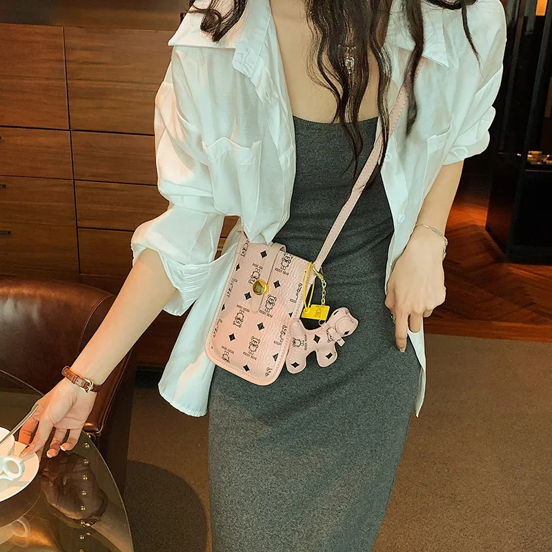 Điện thoại di động mini bằng da túi đeo chéo chống thấm nước mùa hè túi đeo chéo chống thấm nước cho nữ 1025