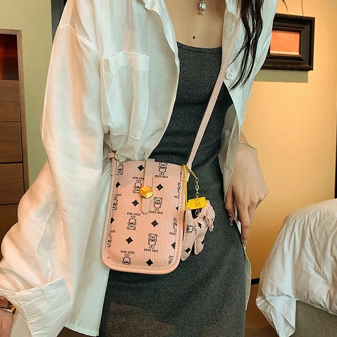 Điện thoại di động mini bằng da túi đeo chéo chống thấm nước mùa hè túi đeo chéo chống thấm nước cho nữ 1025