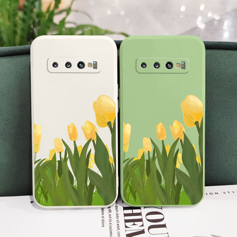 Ốp Điện Thoại Mềm Hình Hoa Tulip Cho Samsung Galaxy S10 S10E Plus S9 Plus