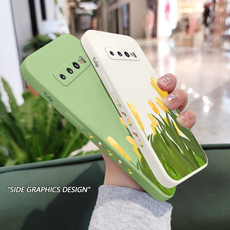 Ốp Điện Thoại Mềm Hình Hoa Tulip Cho Samsung Galaxy S10 S10E Plus S9 Plus