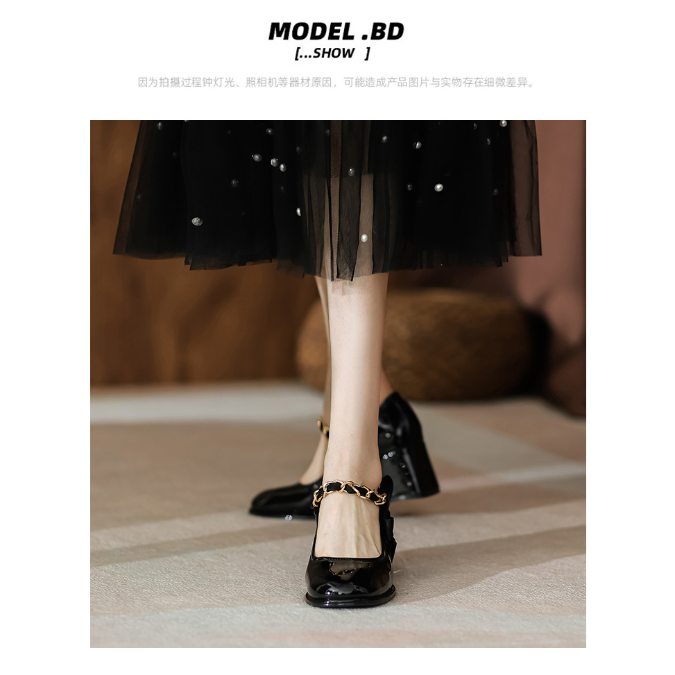 Giày Cao Gót Mary Jane Phong Cách Retro Mùa Xuân Hè 2023 Mới