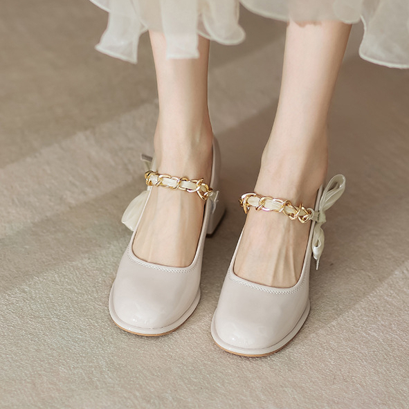 Giày Cao Gót Mary Jane Phong Cách Retro Mùa Xuân Hè 2023 Mới