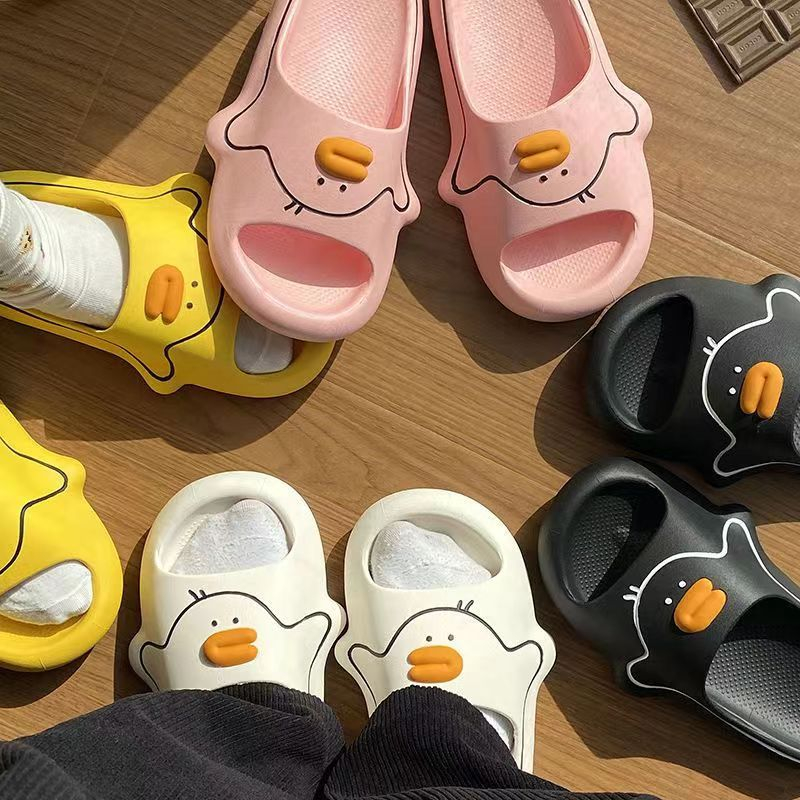 Omen's slippers, soft and thick-soled, thoải mái và non-slip, dép vịt hoạt hình dễ thương