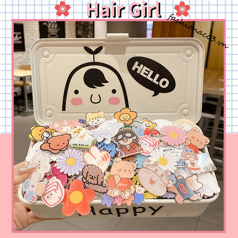 Bộ 4 ghim cài áo thiết kế hoạt hình Nhật Bản đáng yêu