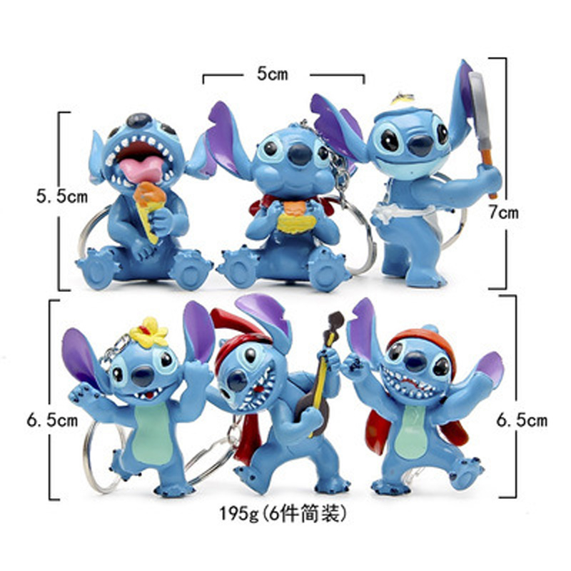 DISNEY Set 6 / 8 / 12 / 14 Mô Hình Nhân Vật Hoạt Hình lilo & stitch Đáng Yêu
