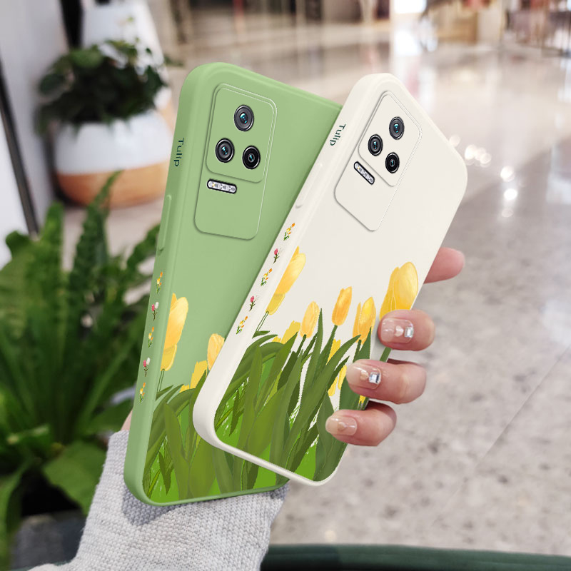 Ốp Điện Thoại Hình Hoa Tulips Sáng Tạo Cho Xiaomi Poco M4 F4 X4 PRO 4G 5G GT C40