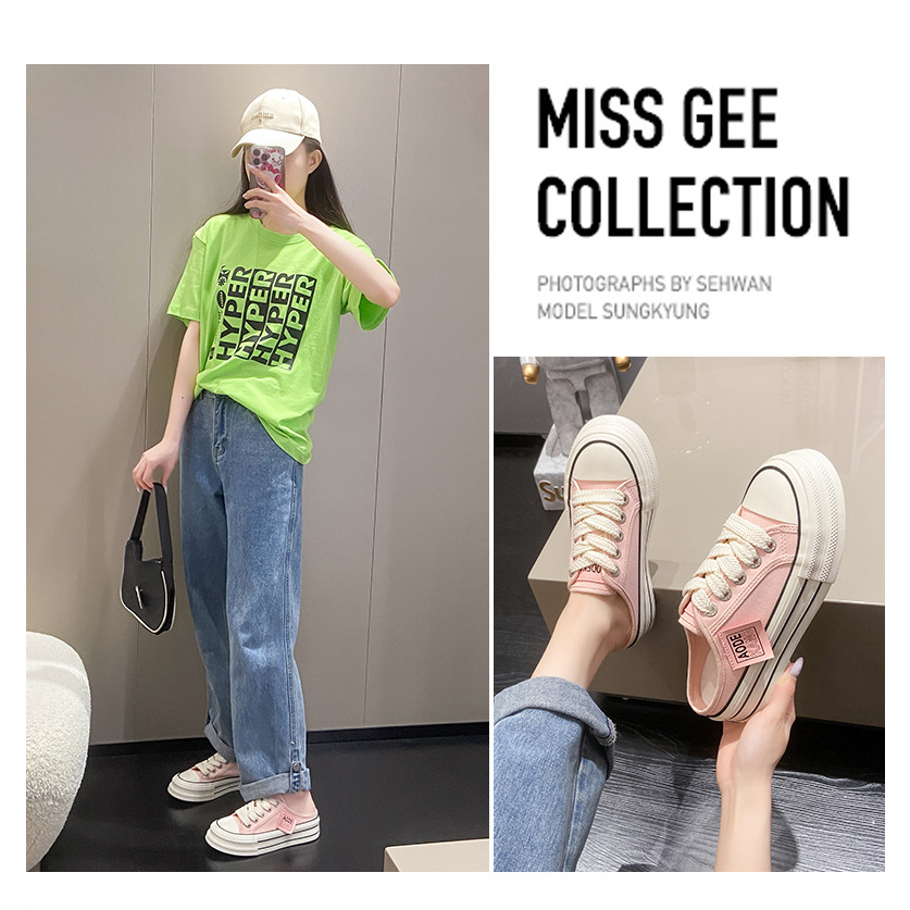 TOPSHOES Giày Thể Thao canvas Đế Dày Thoáng Khí Thời Trang Hàn Quốc Cho Nữ 8687