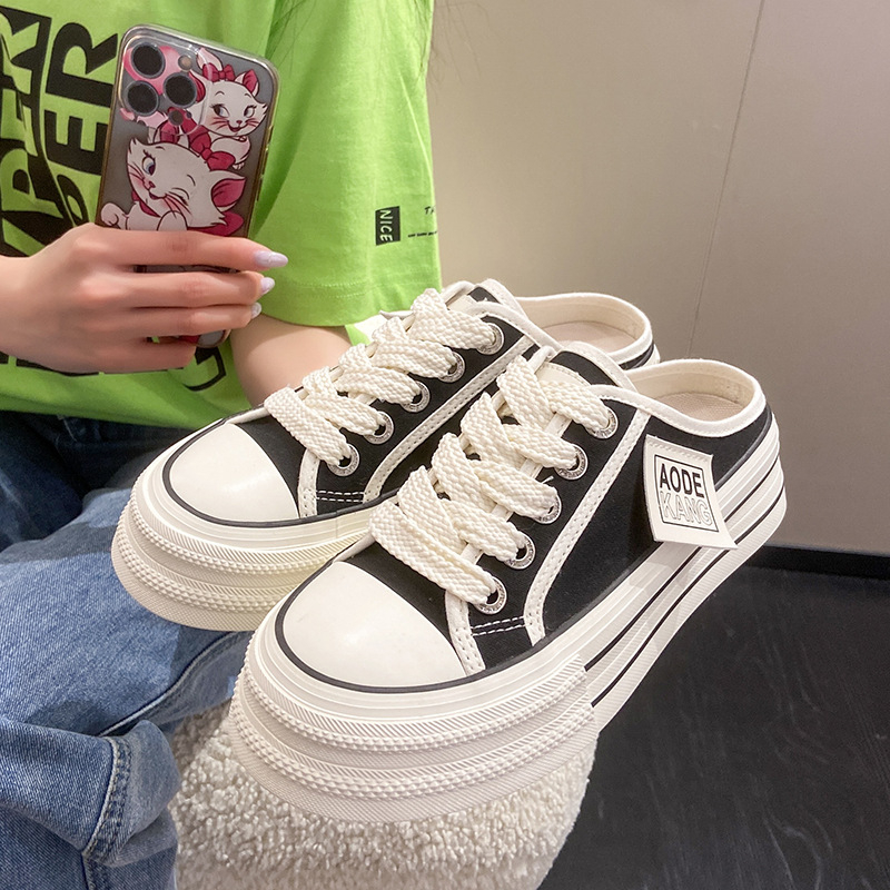 TOPSHOES Giày Thể Thao canvas Đế Dày Thoáng Khí Thời Trang Hàn Quốc Cho Nữ 8687