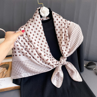 Khăn choàng lụa in họa tiết vuông 90x90cm