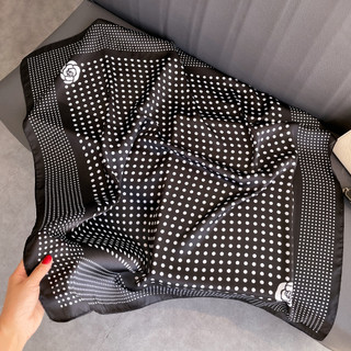 Khăn Choàng Lụa In Họa Tiết Vuông 90X90Cm