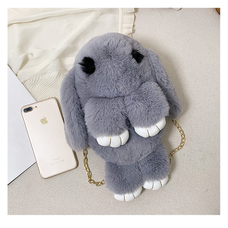 Túi Đeo Chéo Vai Hình Thỏ Bông Dễ Thương Phong Cách Hàn Quốc Dành Cho Bạn Nữ