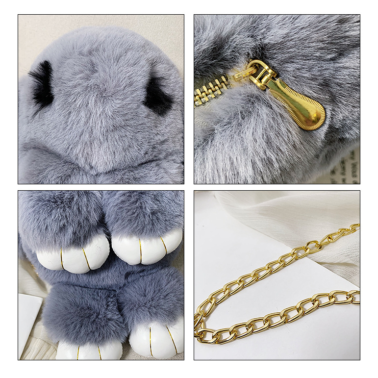 Túi Đeo Chéo Vai Hình Thỏ Bông Dễ Thương Phong Cách Hàn Quốc Dành Cho Bạn Nữ